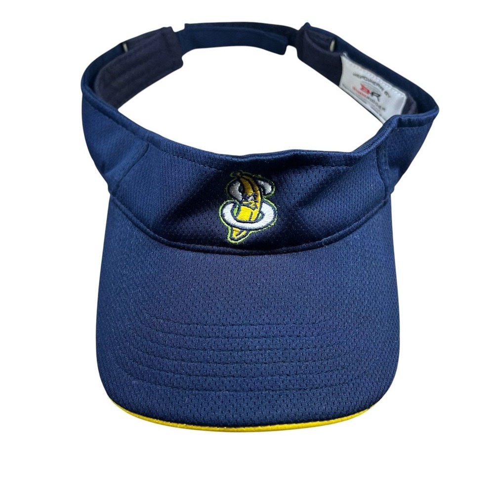 Savannah Bananas Baseball Visor Hat Rymm Ridder Navy Yellow Embroidered Logo